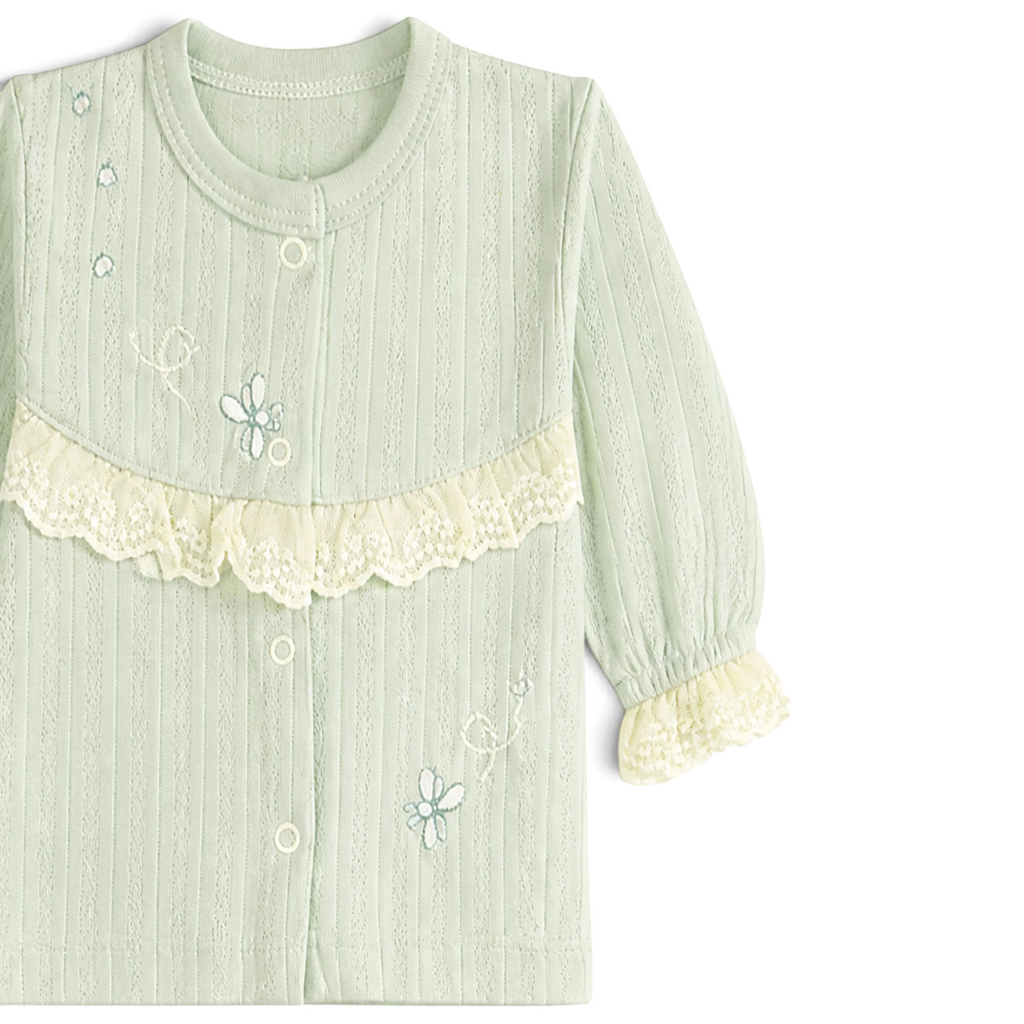 SAGE GREEN VEST STYLE BABY GIRL GIFT SET