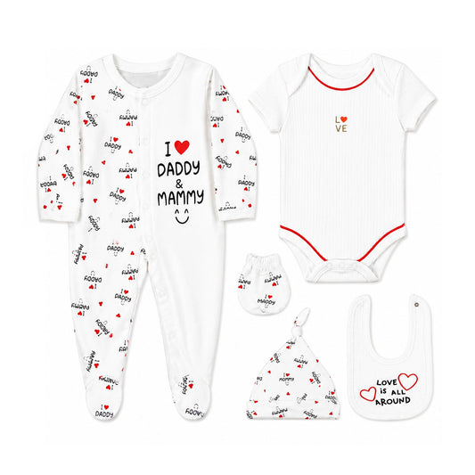 LOVE IS ALL AROUND LAYETTE SET BOYS