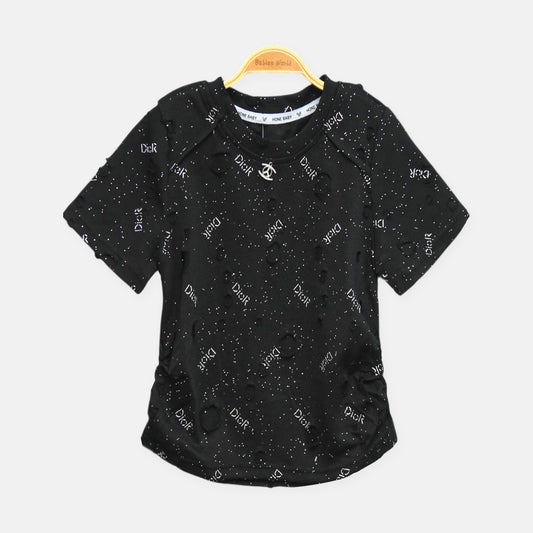 Dior Star Print Black Tee