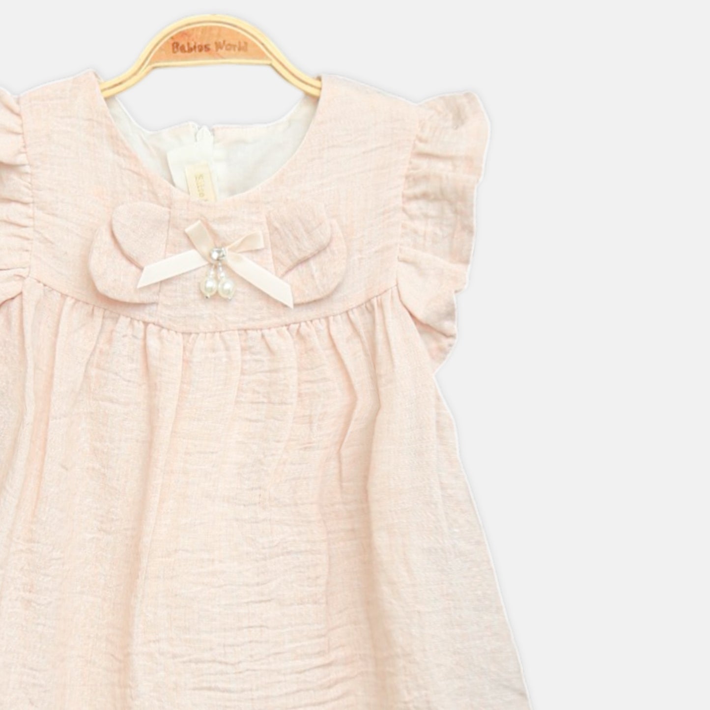 Pink Lace Trim Frock