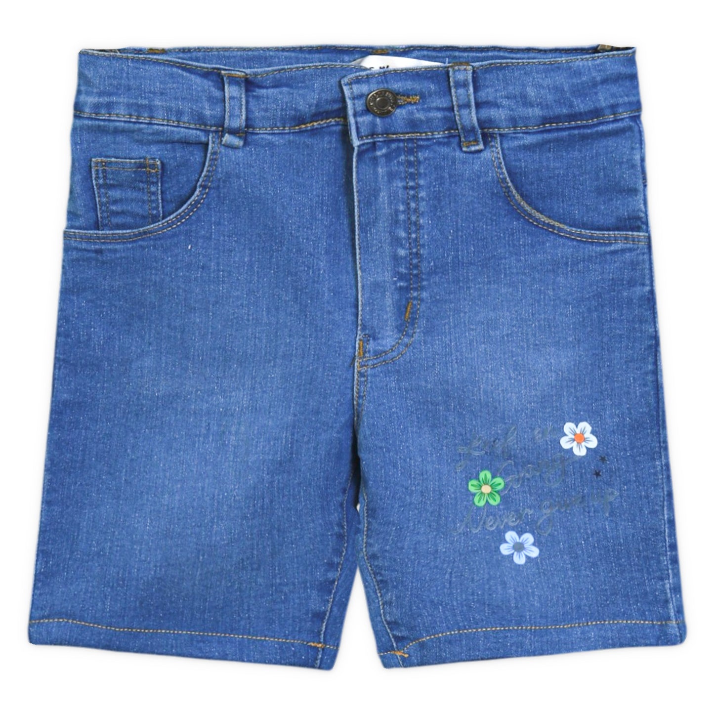 LIGHT BLUE FLOWER MOTTO SHORT
