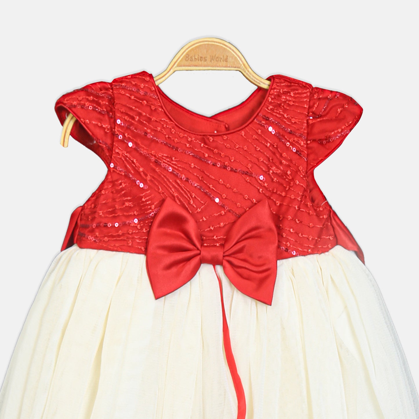 RED RADIANCE PARTY FROCK