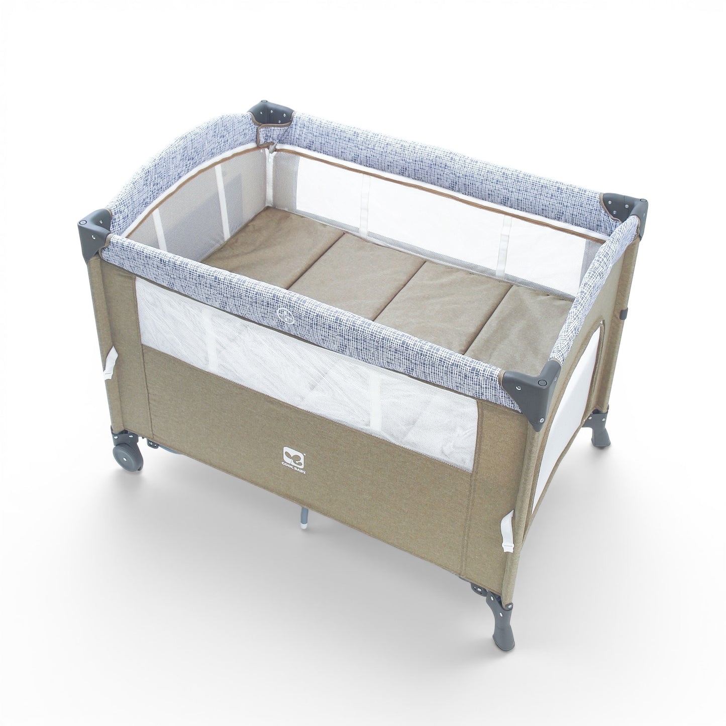 PLAY PEN KHAKI PORTABLE WITH MESH