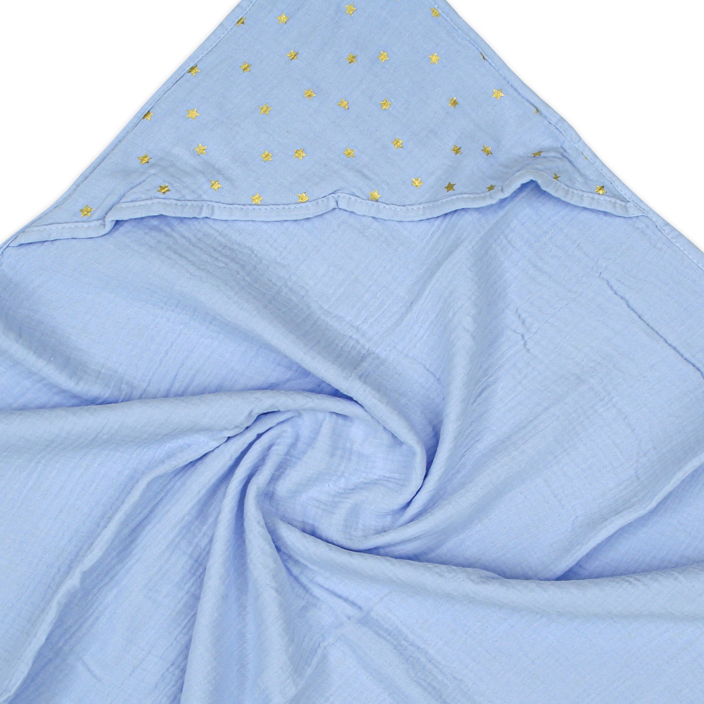 MUSLIN WRAPING SHEET SKY BLUE STAR