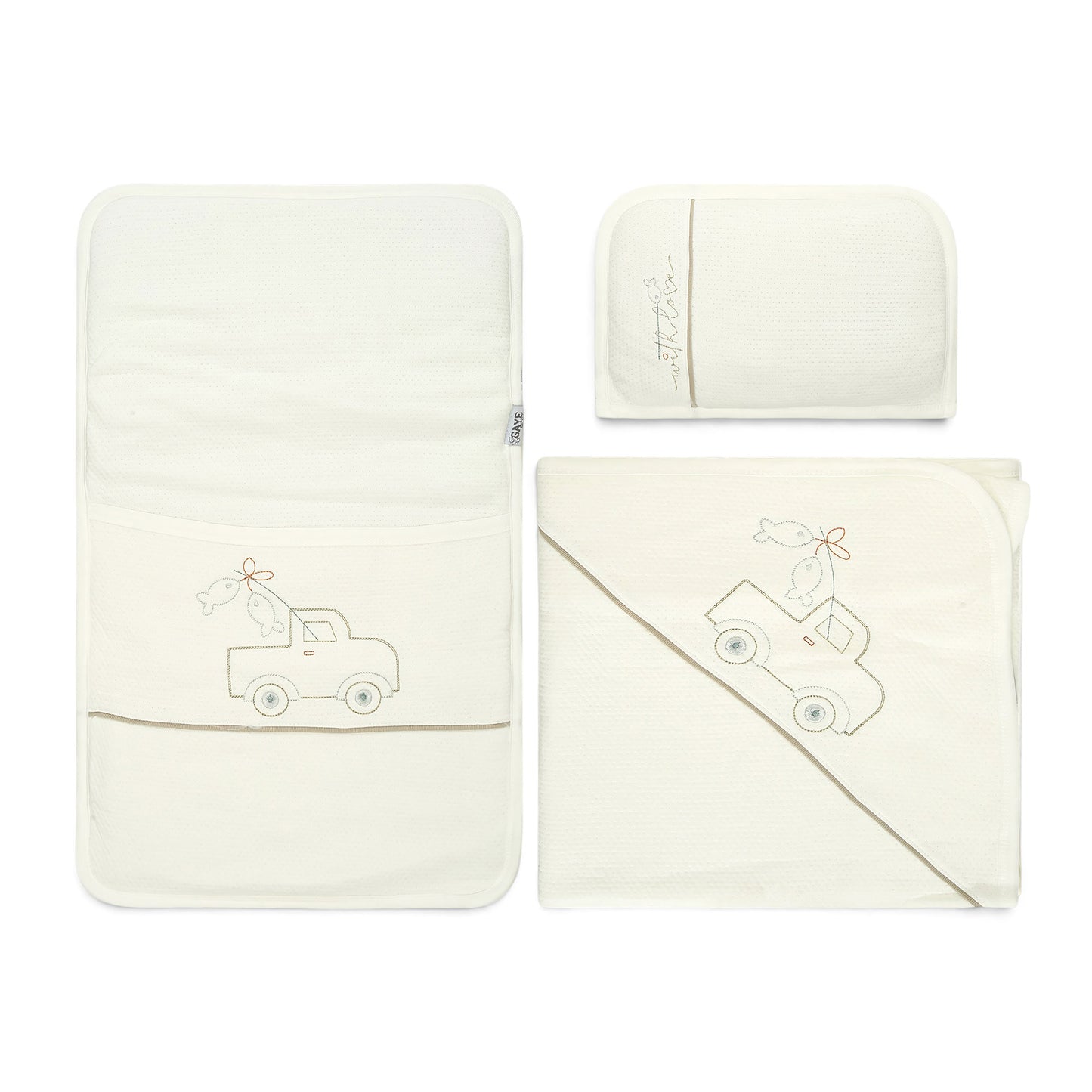 PREMIUM WHITE GO FISHING THEME SLEEPING SET