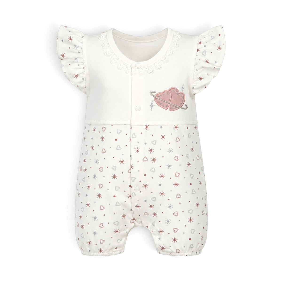 BABY GIRL HEART & SPARKLE ROMPER