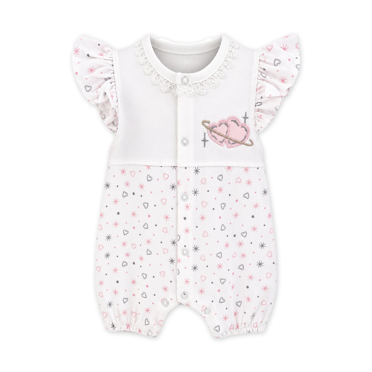 BABY GIRL HEART & SPARKLE ROMPER