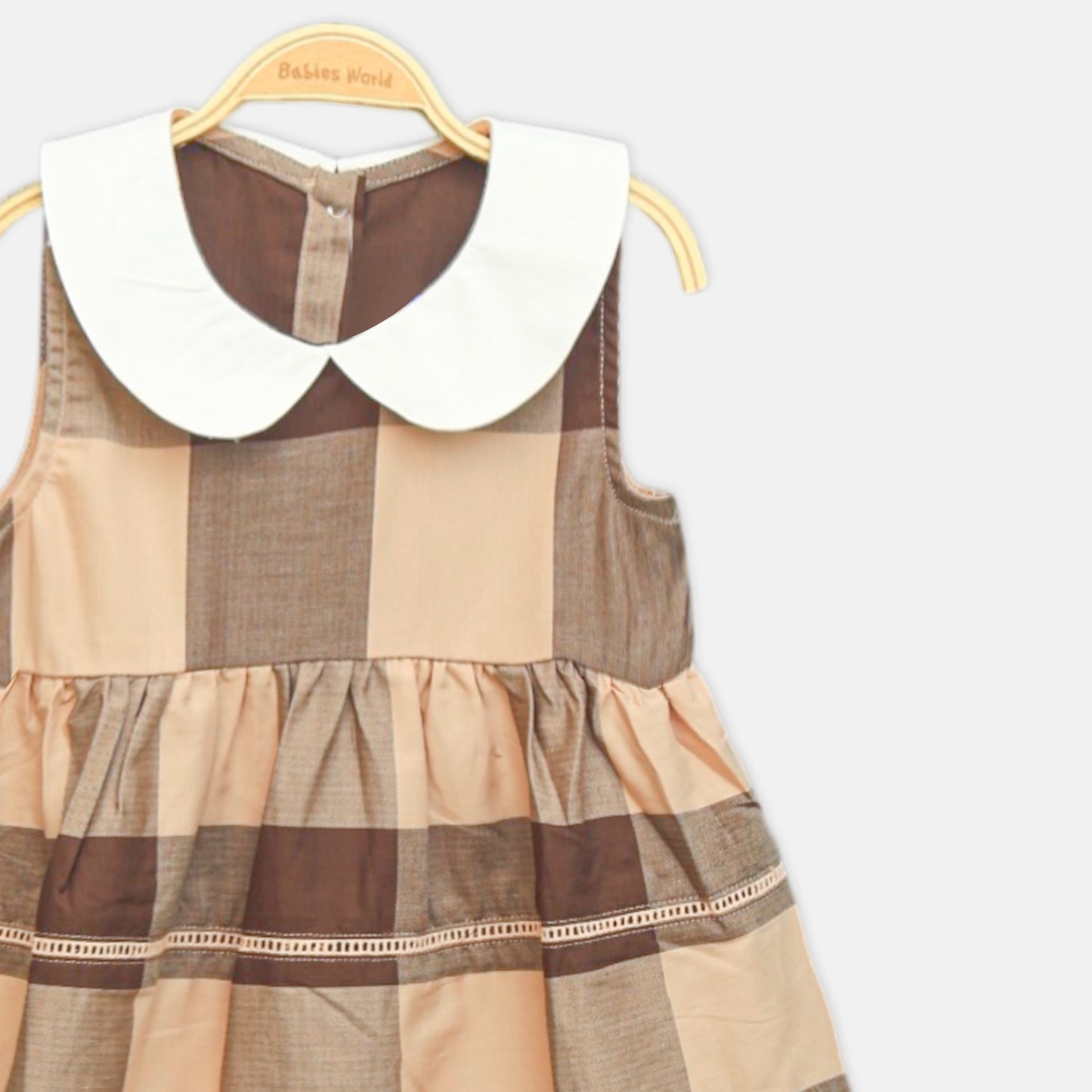 Brown Checked Dress