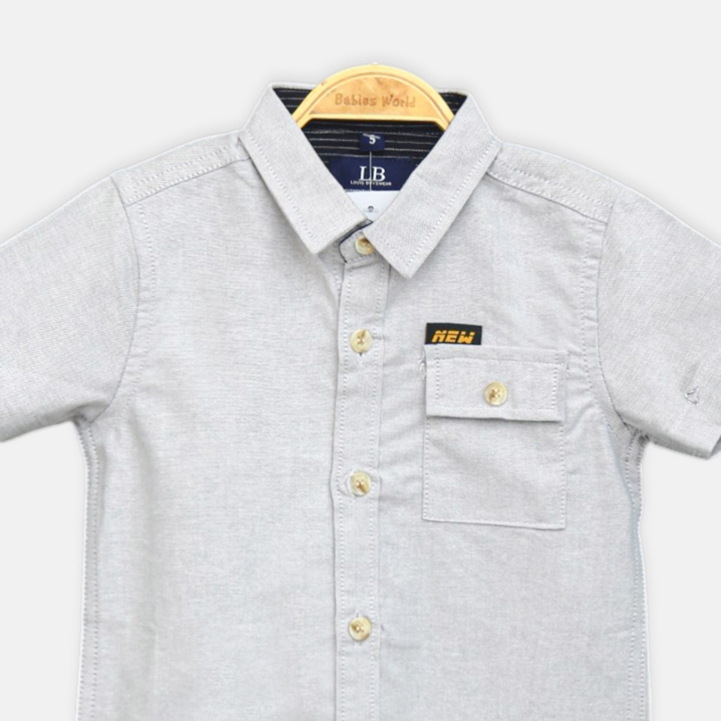 Grey Textured Work Shirt