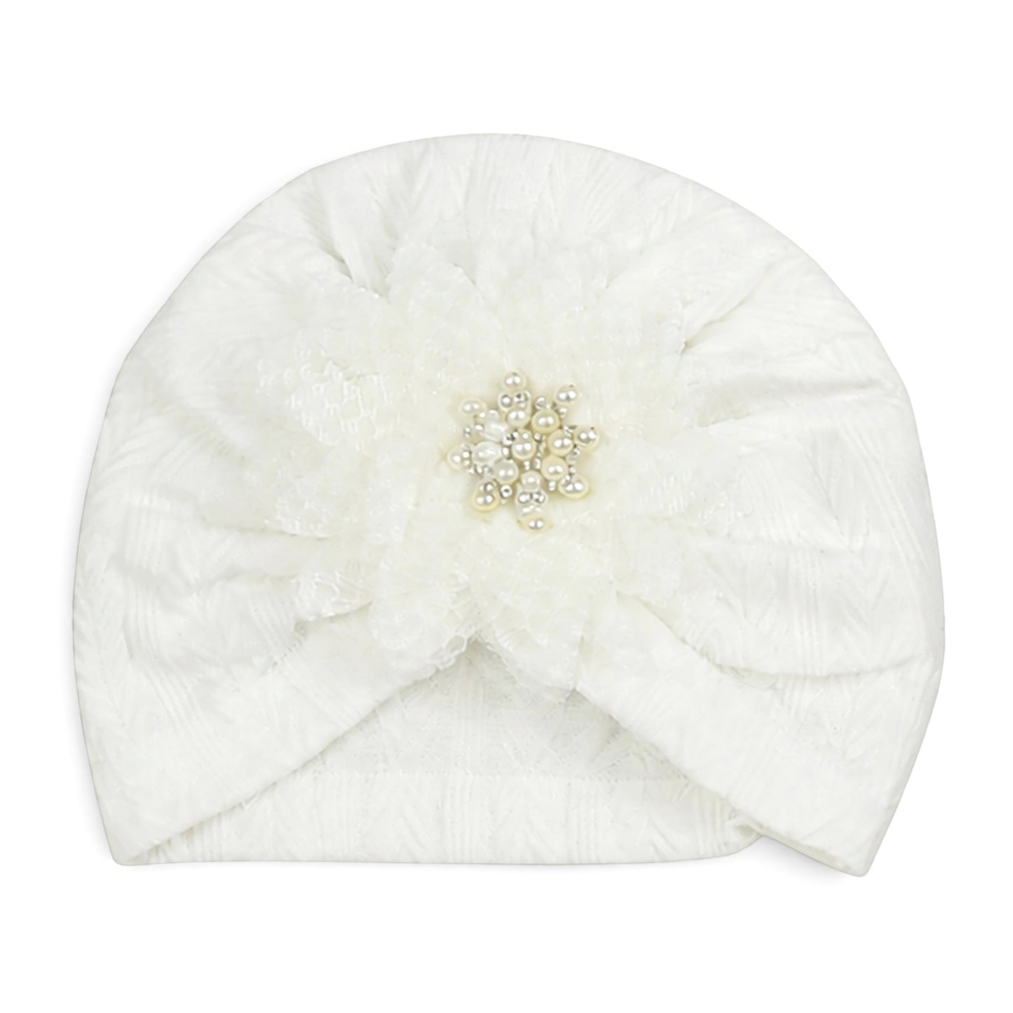 ELEGANT WHITE INFANT BOOTIES & CAP