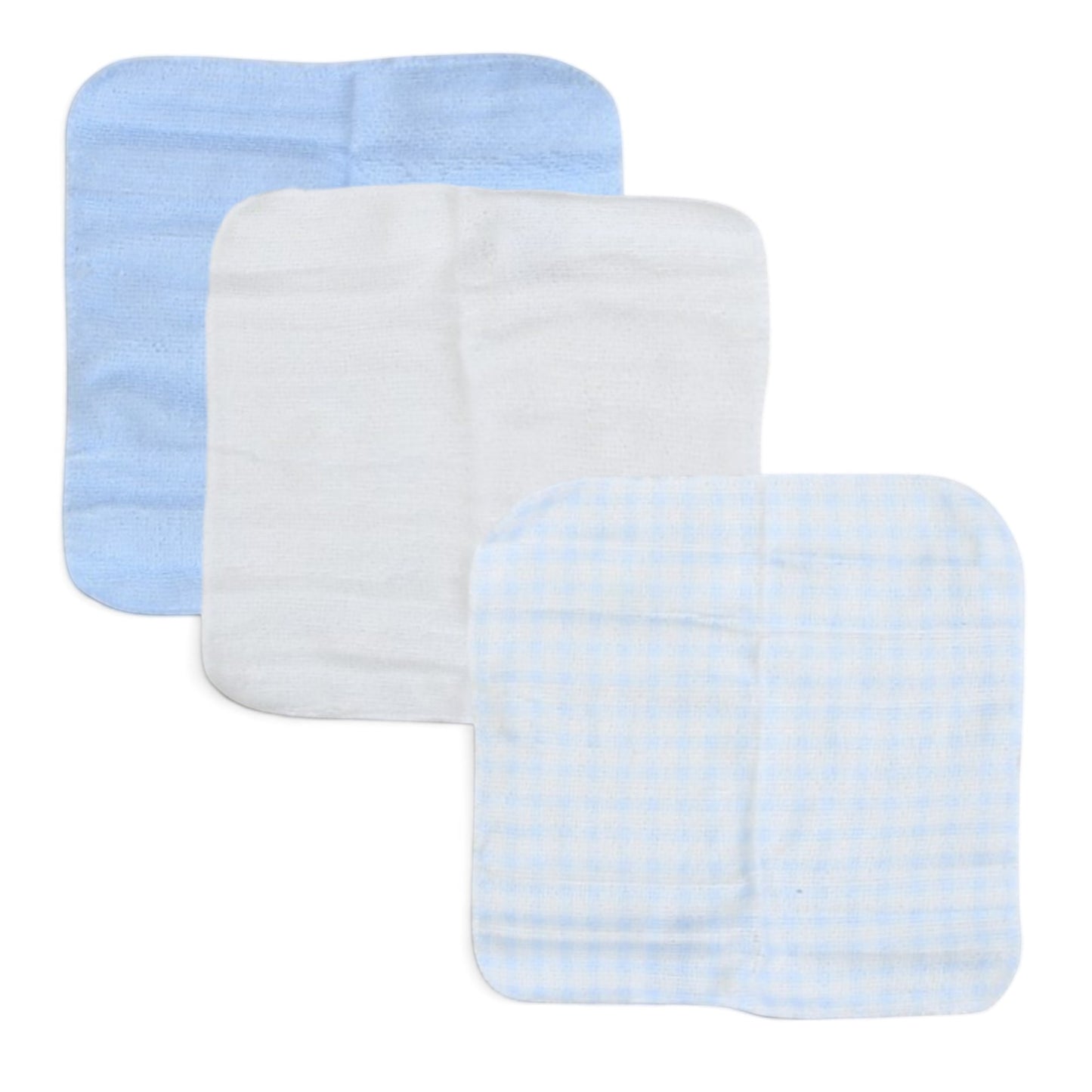 BLUE ASSORTMENT BATH TOWEL PK-3 & 3 FACE TOWELS