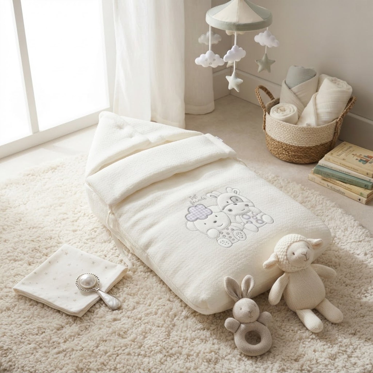 WHITE COW PADDED CARRY NEST
