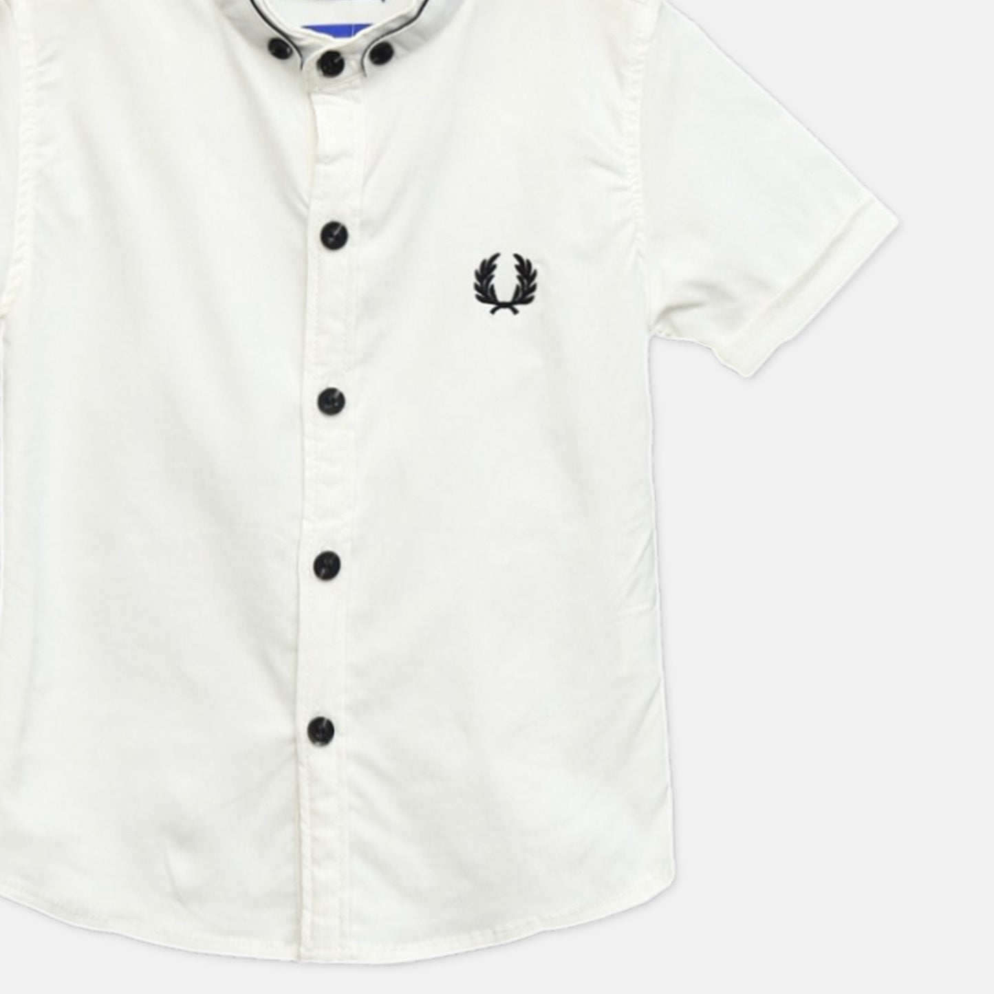White Stretch Contrast Polo