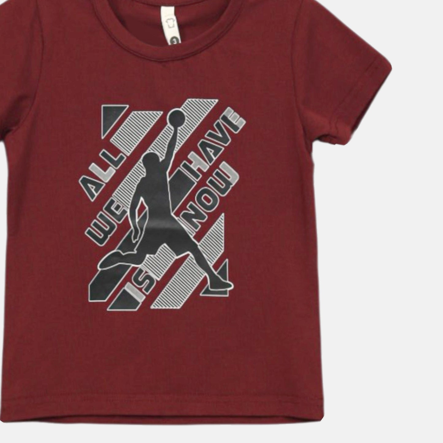 MAROON ACTIVE MOTTO TEE