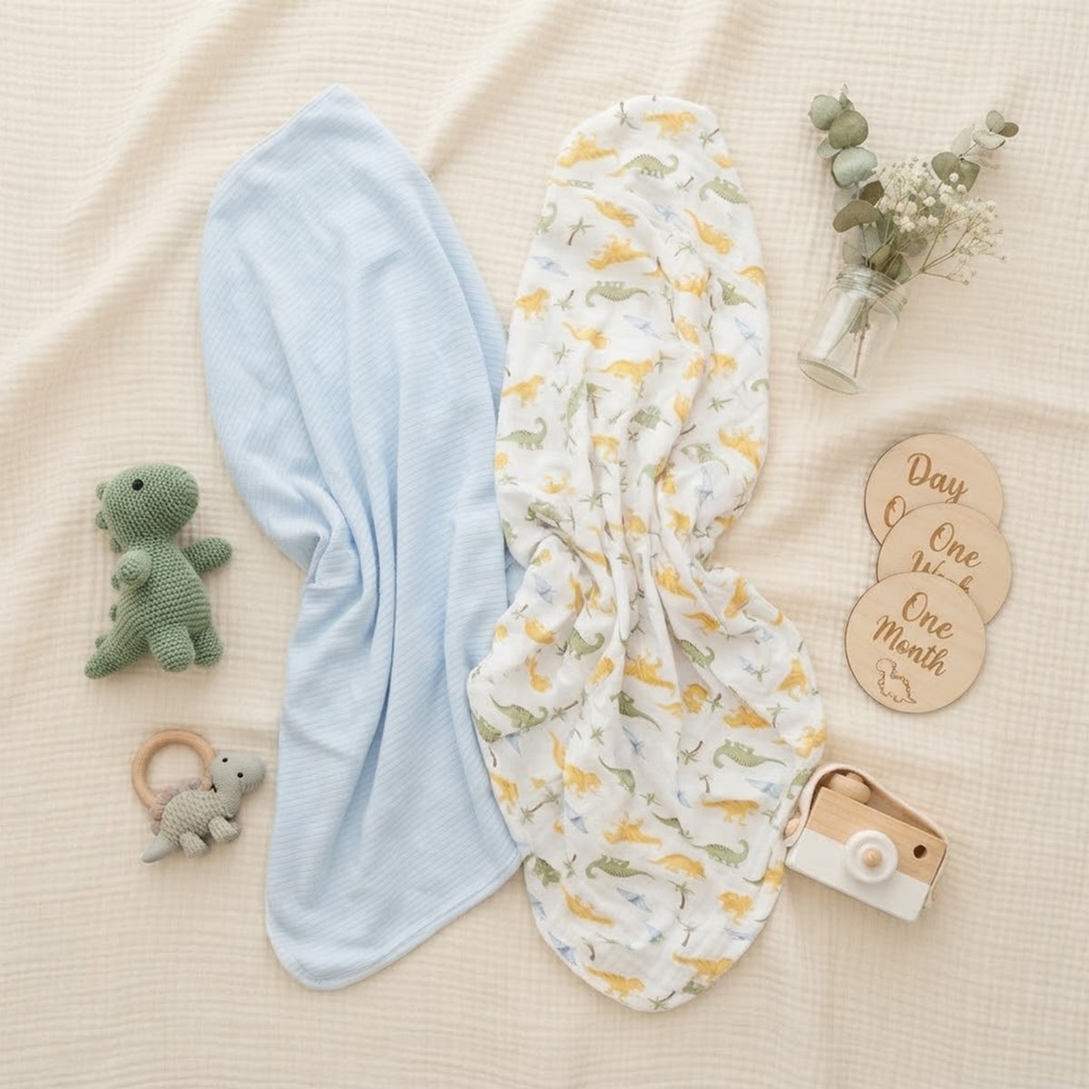 BLUE DINOSAUR WRAPING SHEET PK-2