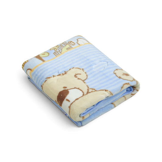 BLUE TEDDY BEAR BLANKET