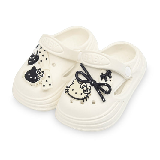 GIRL'S HELLO KITTY CROCS – WHITE/BLACK