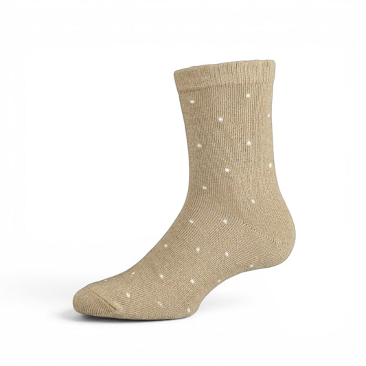 BROWN POLKA DOT GIRL SOCKS