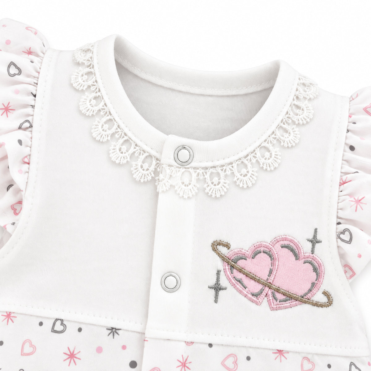BABY GIRL HEART & SPARKLE ROMPER