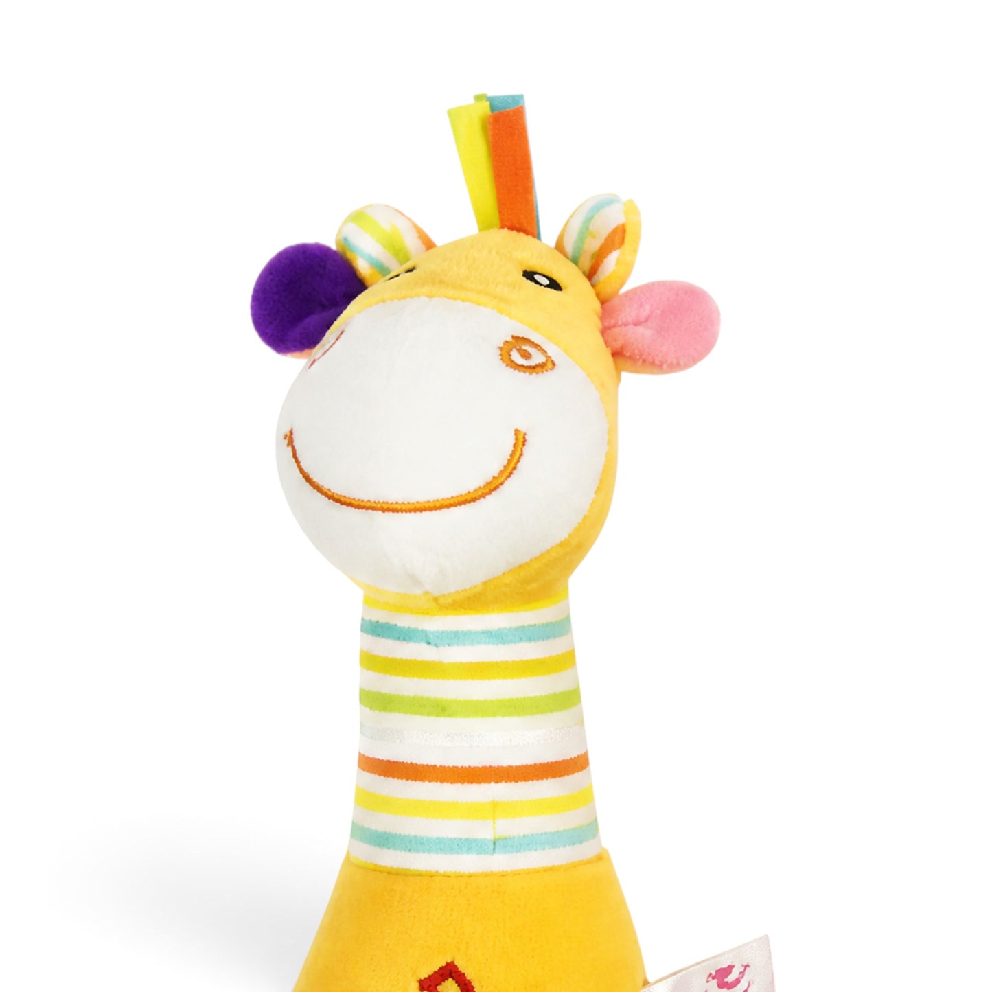 JACKBABY GIRAFFE PLUSH RATTLE TOY