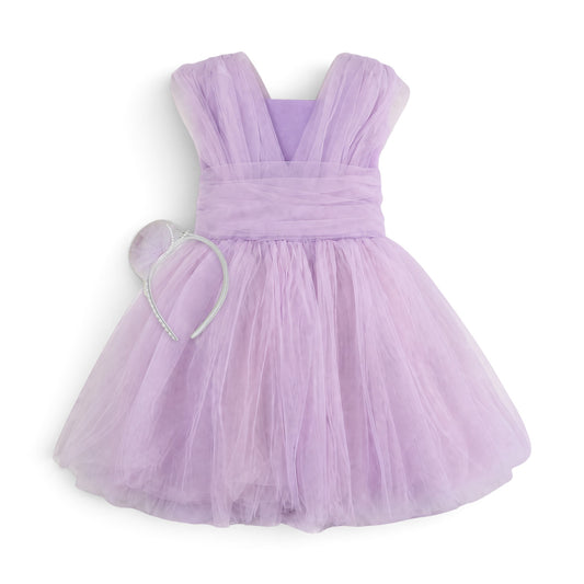 BABY GIRL LAVENDER TULLE PARTY DRESS