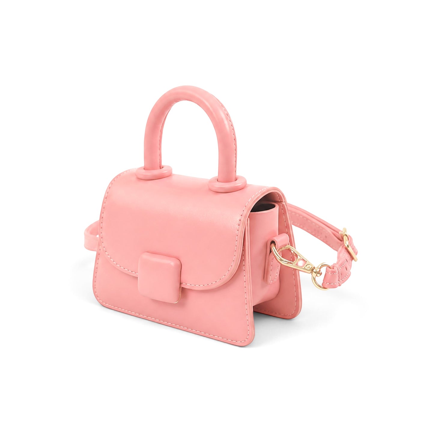 Minimalist Barbie Pink Top-Handle Mini Bag