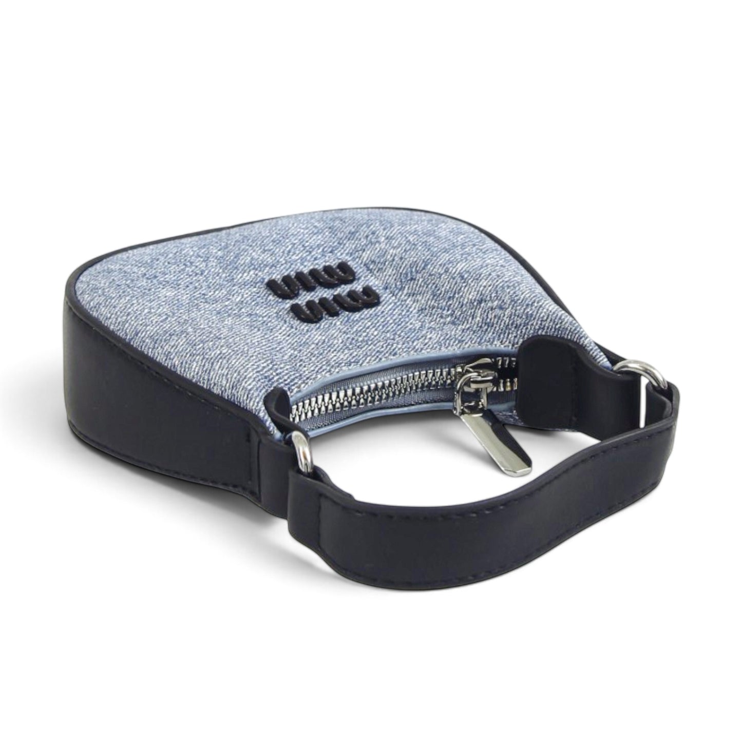 Stylish Denim-Effect Mini Shoulder Bag