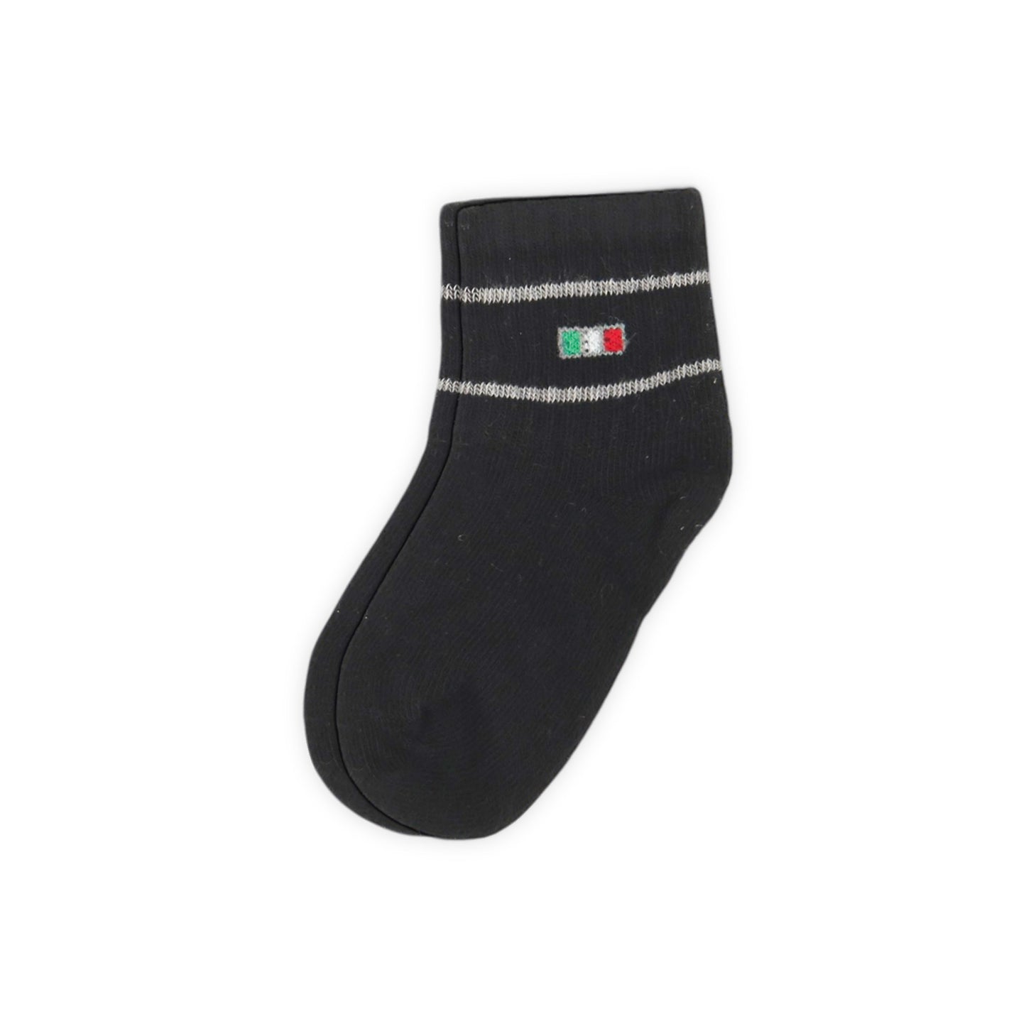BLACK ANKLE BOY SOCKS PK-2
