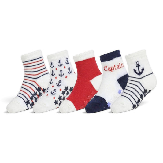 CAPTAIN ANCHOR GRIP BOY SOCKS PK-5