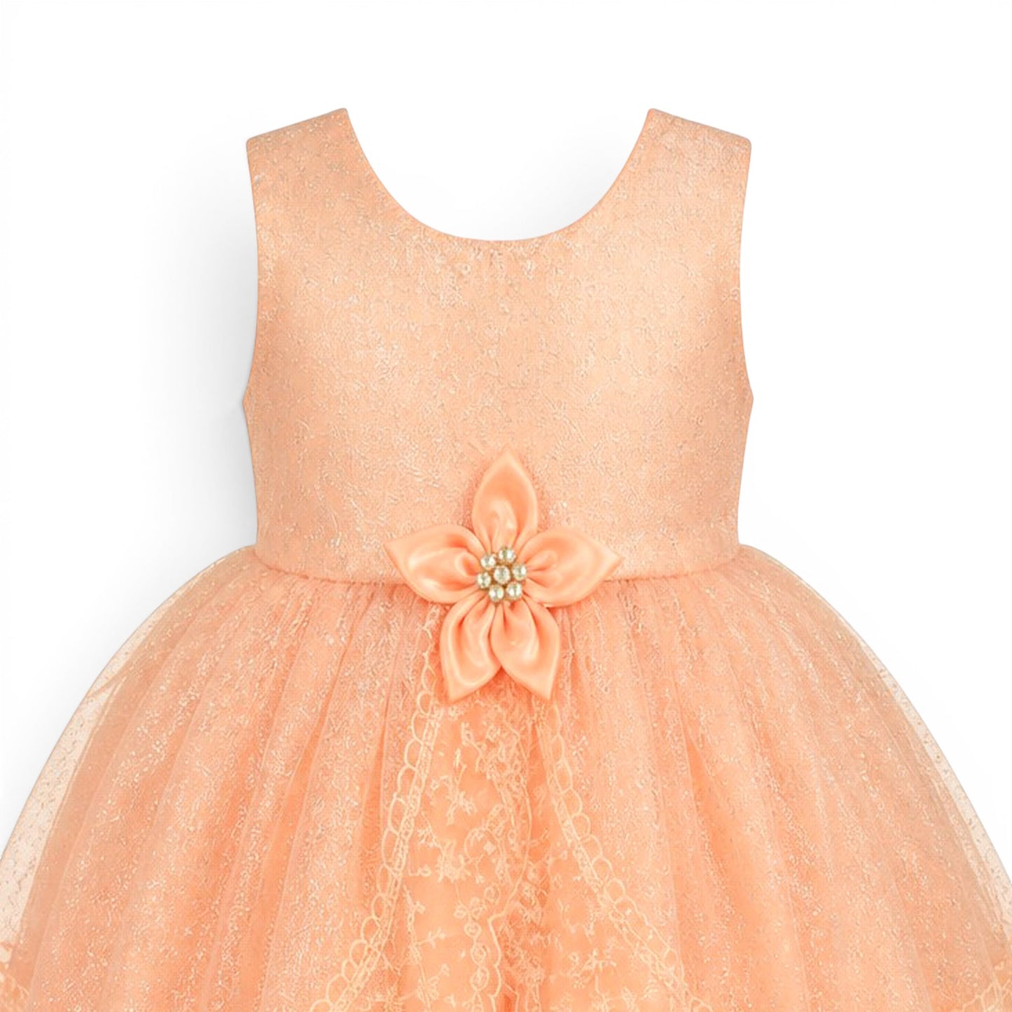 PINK FLORAL ACCENT BABY GIRL FANCY FROCK GIFT SET