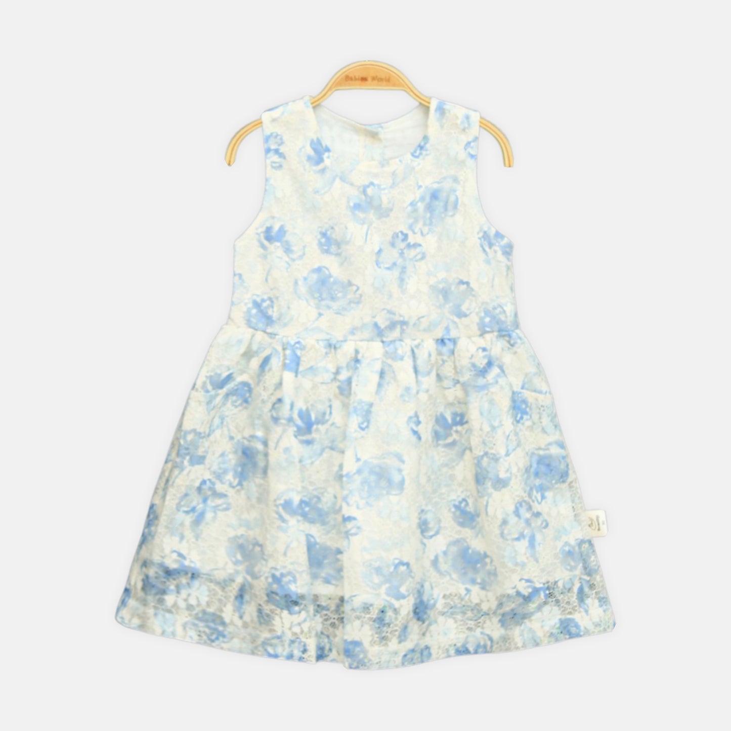 Blue Floral Lace Dress