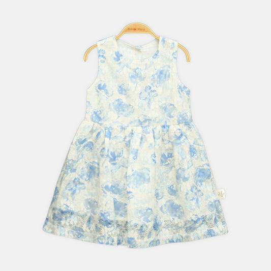 Blue Floral Lace Dress