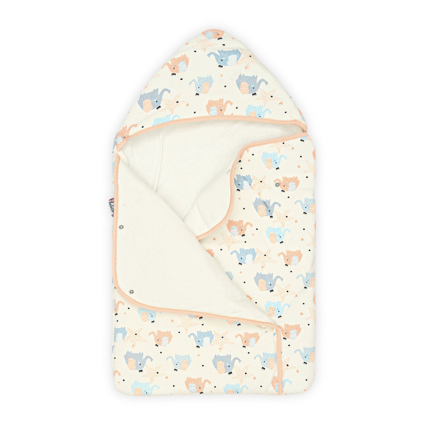 CREAM ELEPHANTS HOODED CARRY NEST