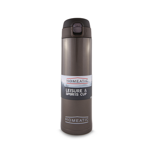 HOMEATIC STEEL WATER BOTTLE 500 ML BROWN