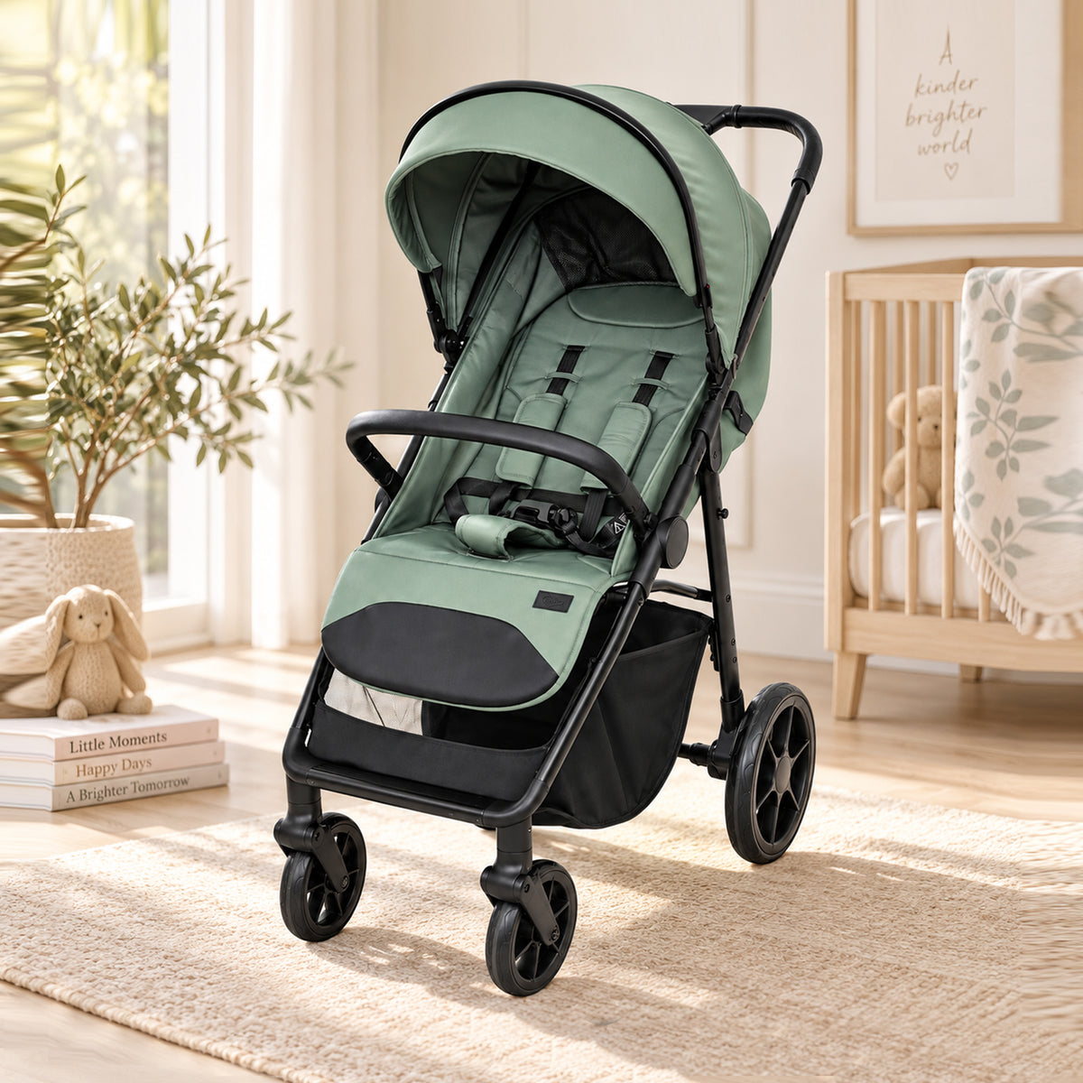 TINNIES BABY STROLLER GREEN