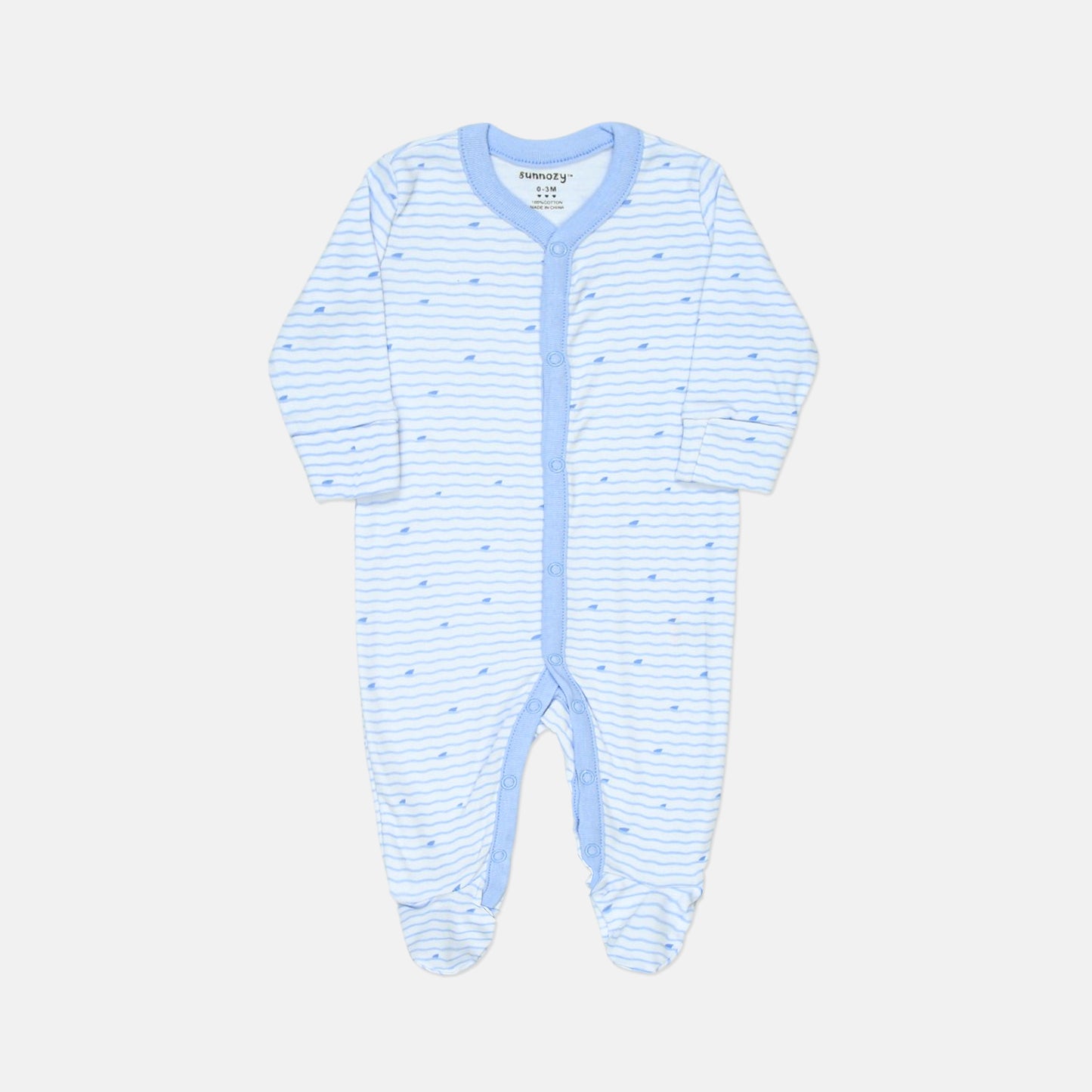 Merry Whale Ocean Sleepsuits Pk-3