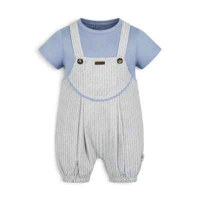 BLUE STRIPED BABY ROMPER