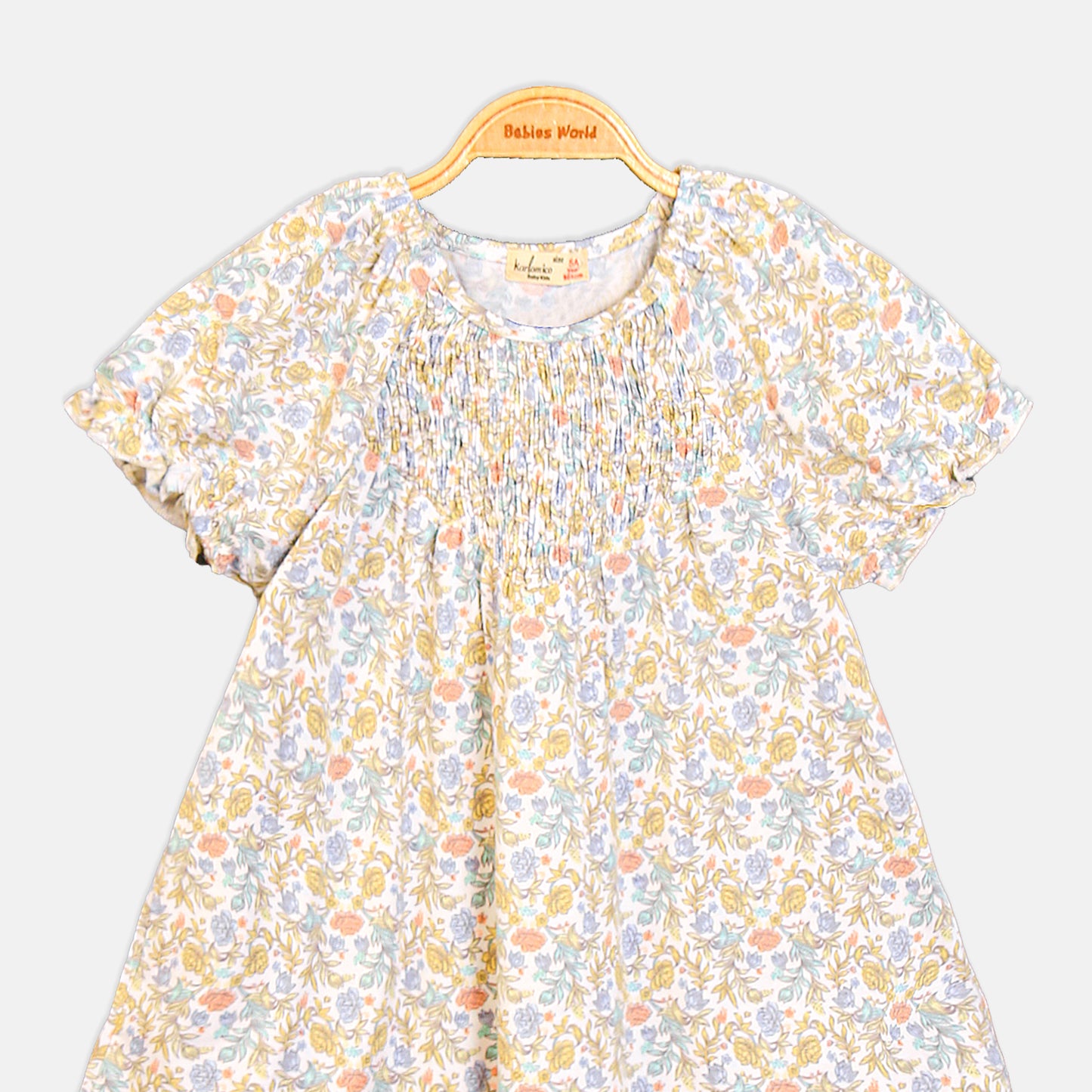 Bright Meadow Ruffle Top Beige
