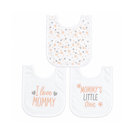 Soft Floral & Pink Bib Set (3-Pack)