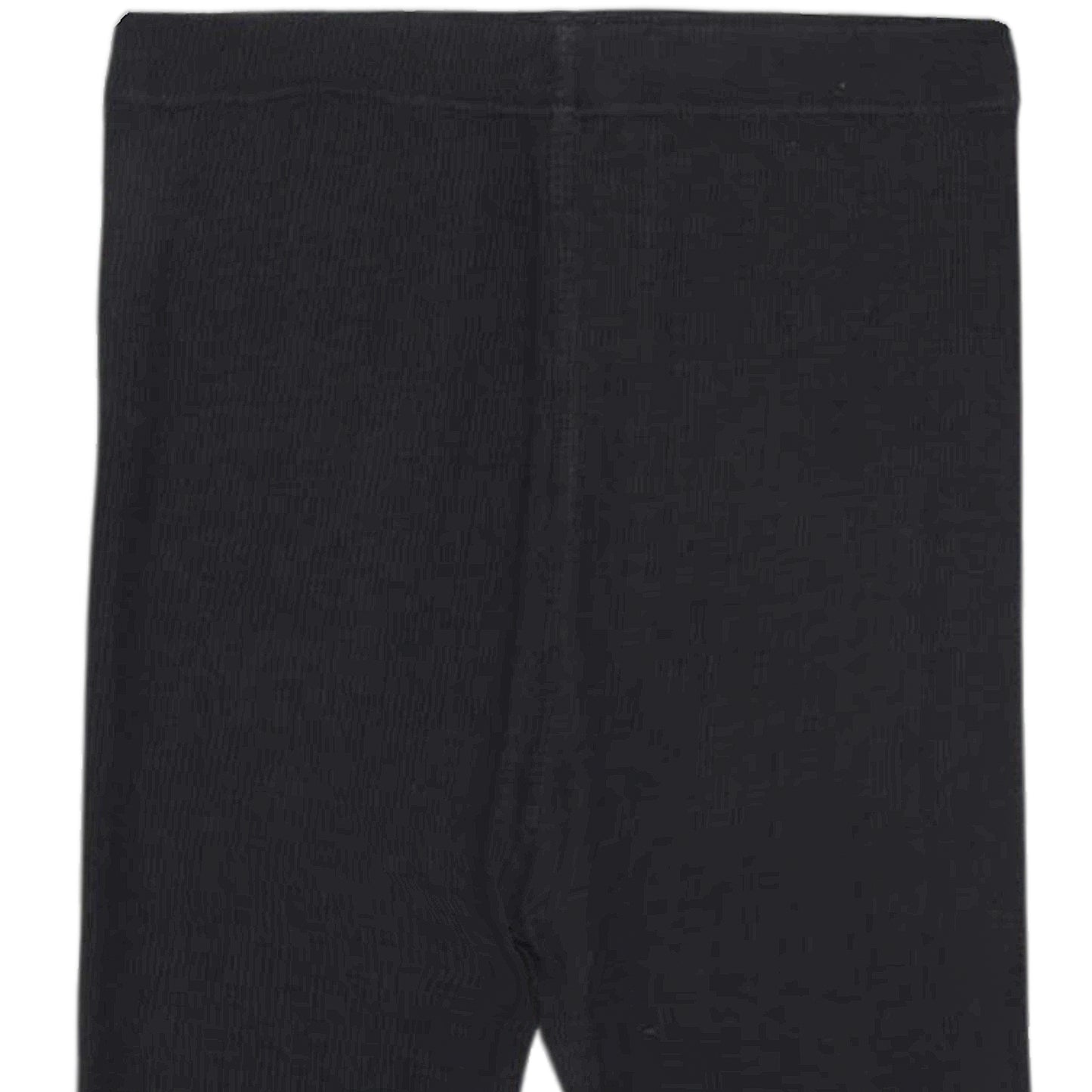 BLACK RIBBED BOW TROUSERS