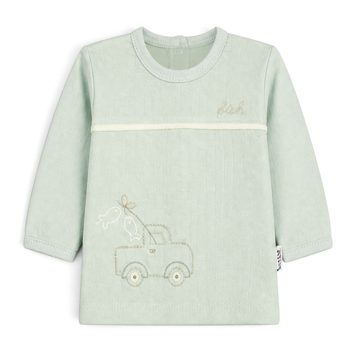 SAGE GREEN "FISH" TRUCK BABY BOY GIFT SET