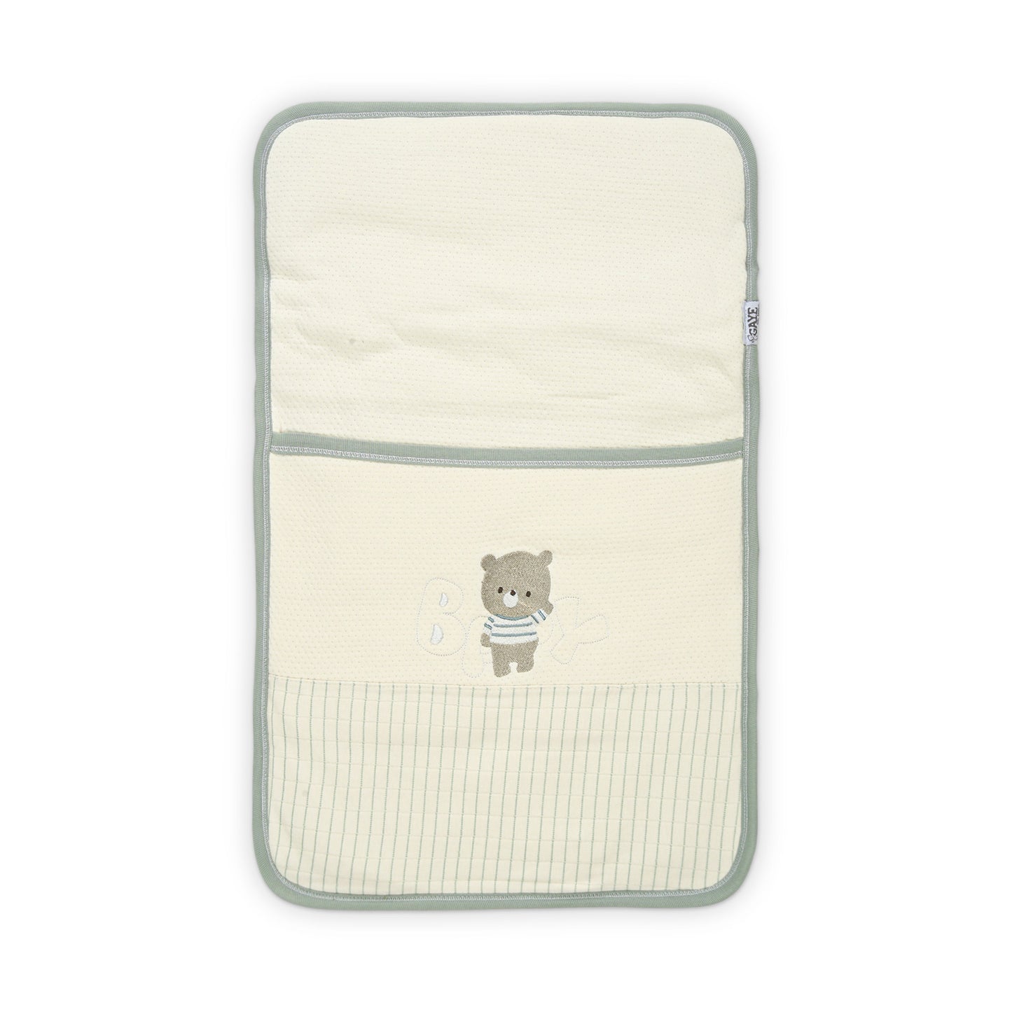 SLEEPING SET - OFF WHITE SAGE GREEN BEAR THEME