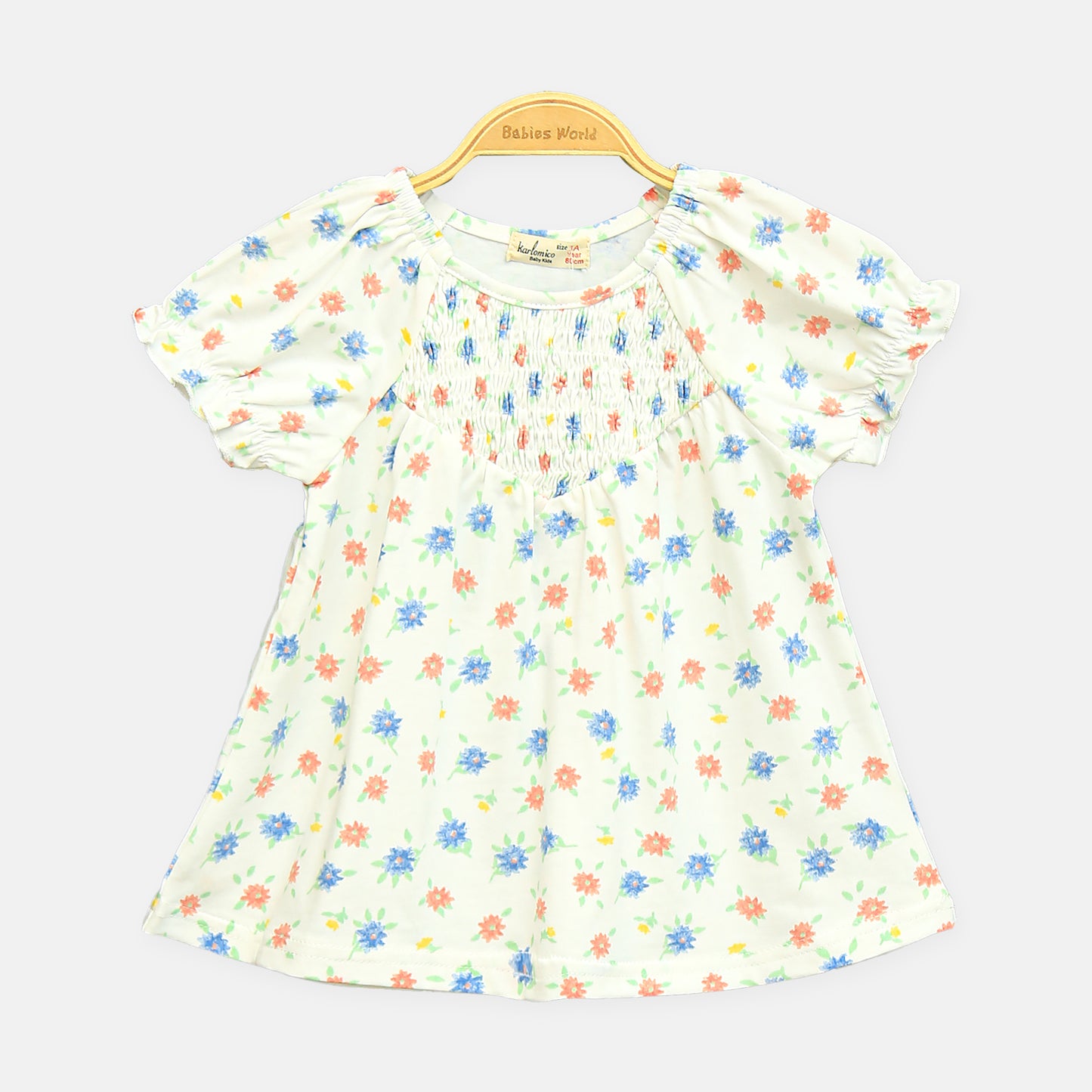 Bright Meadow Ruffle Top Cream