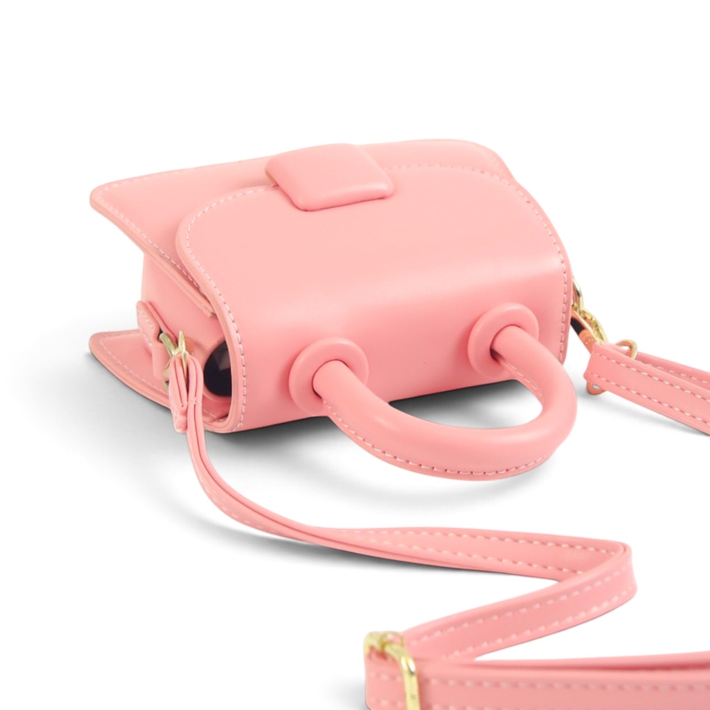 Minimalist Barbie Pink Top-Handle Mini Bag