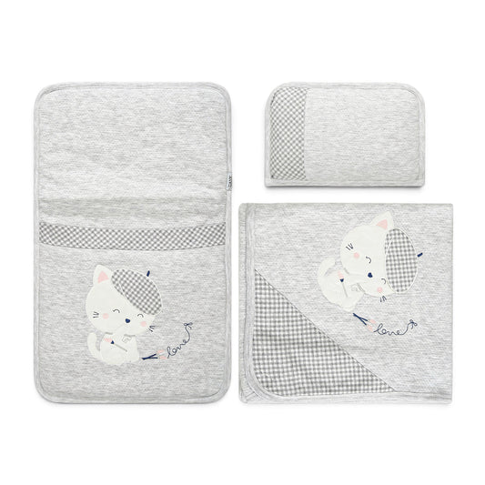 PREMIUM GREY KITTEN SLEEPING SET