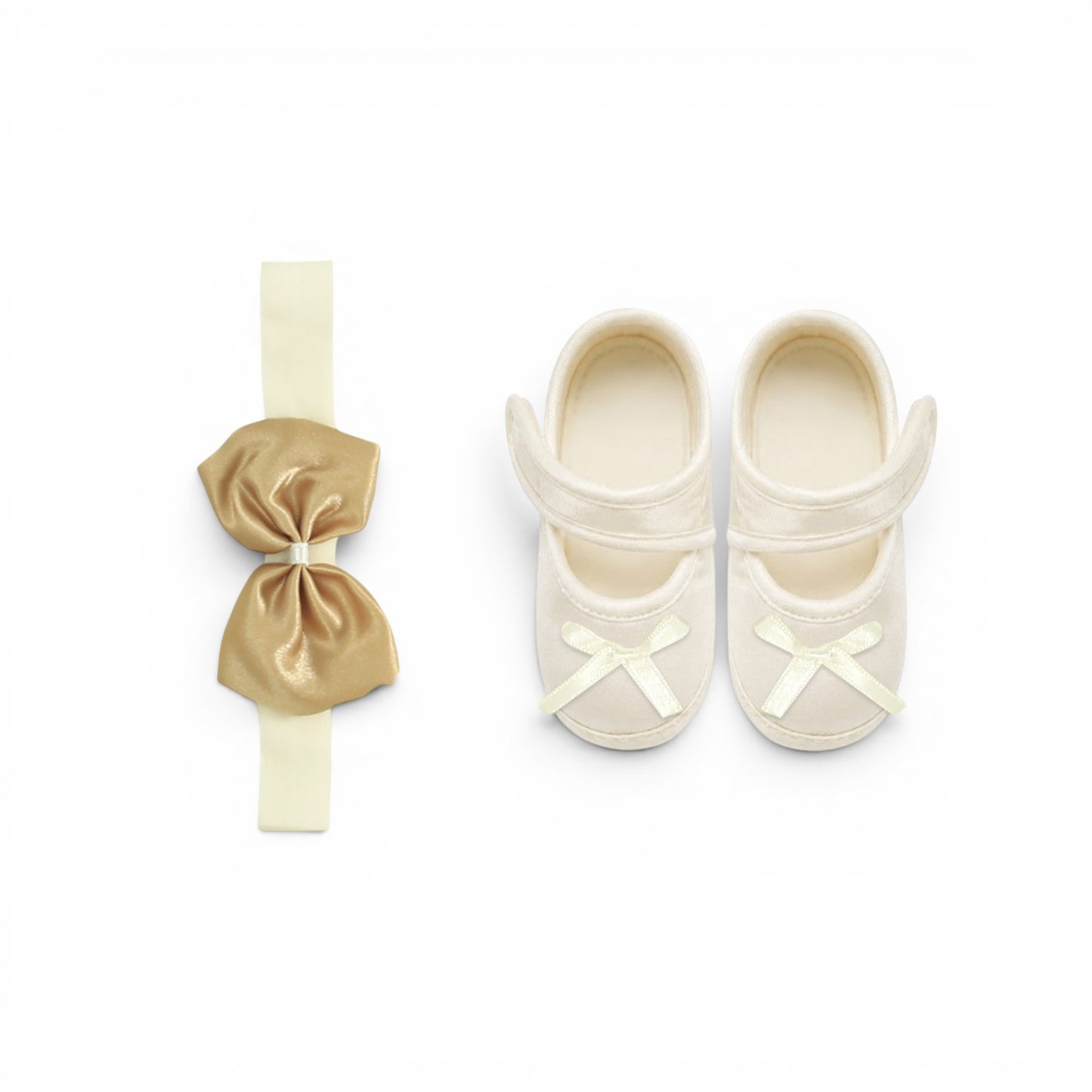 GOLD BABY GIRL FANCY FROCK GIFT SET