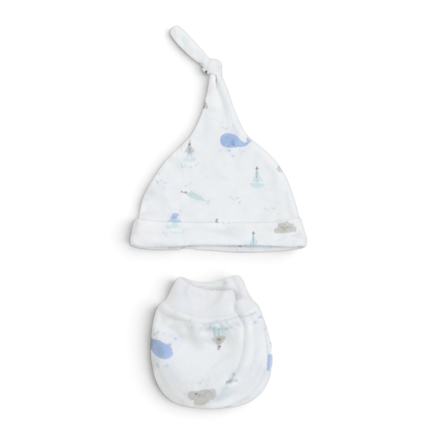 BLUE WHALE LAYETTE SET BOYS