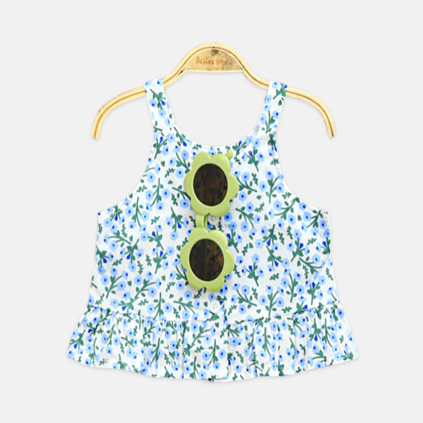 2-Piece Blue Floral Summer Set