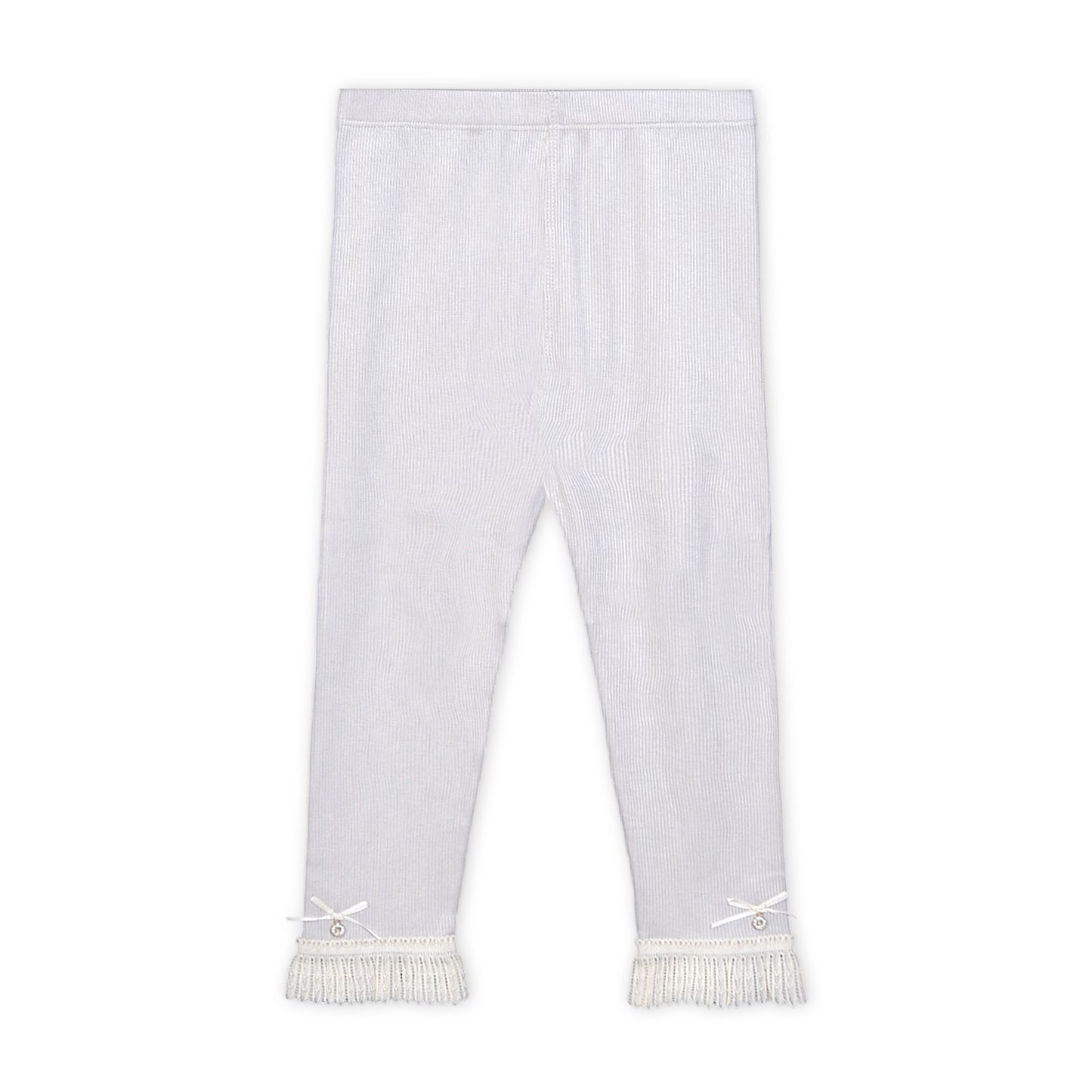 GREY LACE RIBBED TROUSERS