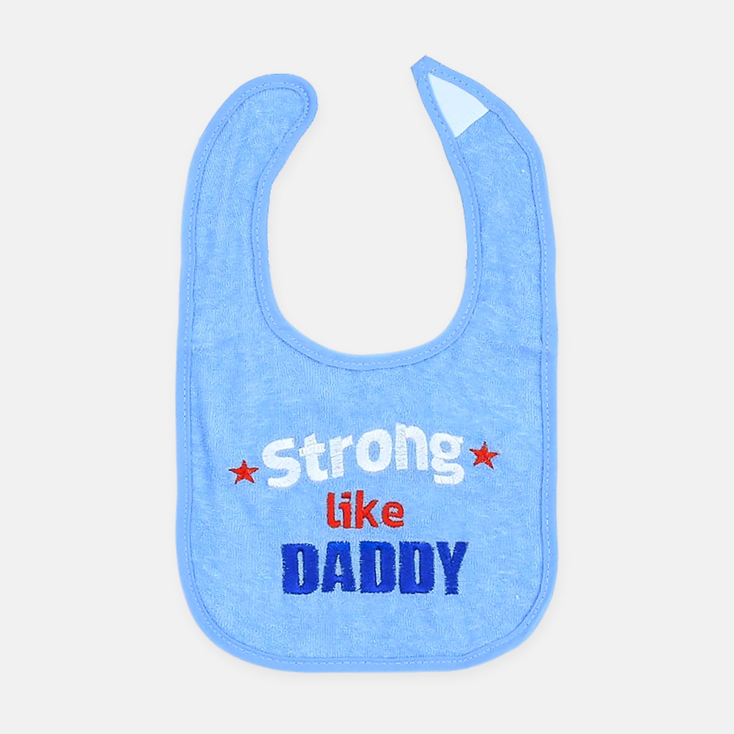 "Strong Like Daddy" Blue Bibs (3-Pack)